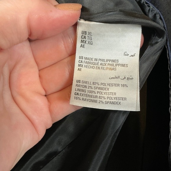 INC International Concepts Mens XL Slim Fit Blazer Navy Floral Jacquard Jacket - Picture 9 of 10